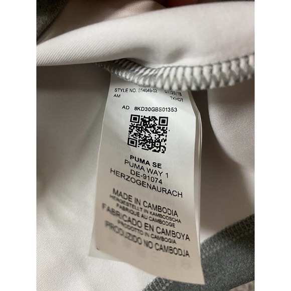 PUMA Shirt Mens Medium Gray 1/4 Zip Long Sleeve Pullover Sweatshirt Performance - Picture 8 of 11